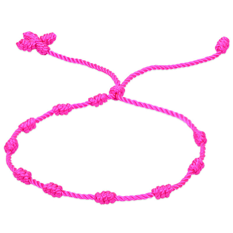 Simple Style Solid Color Silk Thread Braid Unisex Bracelets 1 Piece