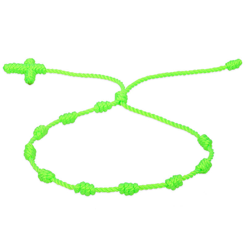 Simple Style Solid Color Silk Thread Braid Unisex Bracelets 1 Piece