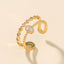 18k Gold Double Layer Open Cubic Zirconia Ring