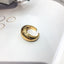 18K Gold Plated Retro Open Arc Ring for Women and Men