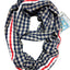 Women's Classic Color Block Imitation Cashmere Scarf with Pocket Zipper