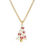 Simple Rhinestone Alloy Fruit Christmas Necklace Pendant