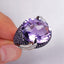 New Classic Purple Zircon Ladies Copper Ring Jewelry