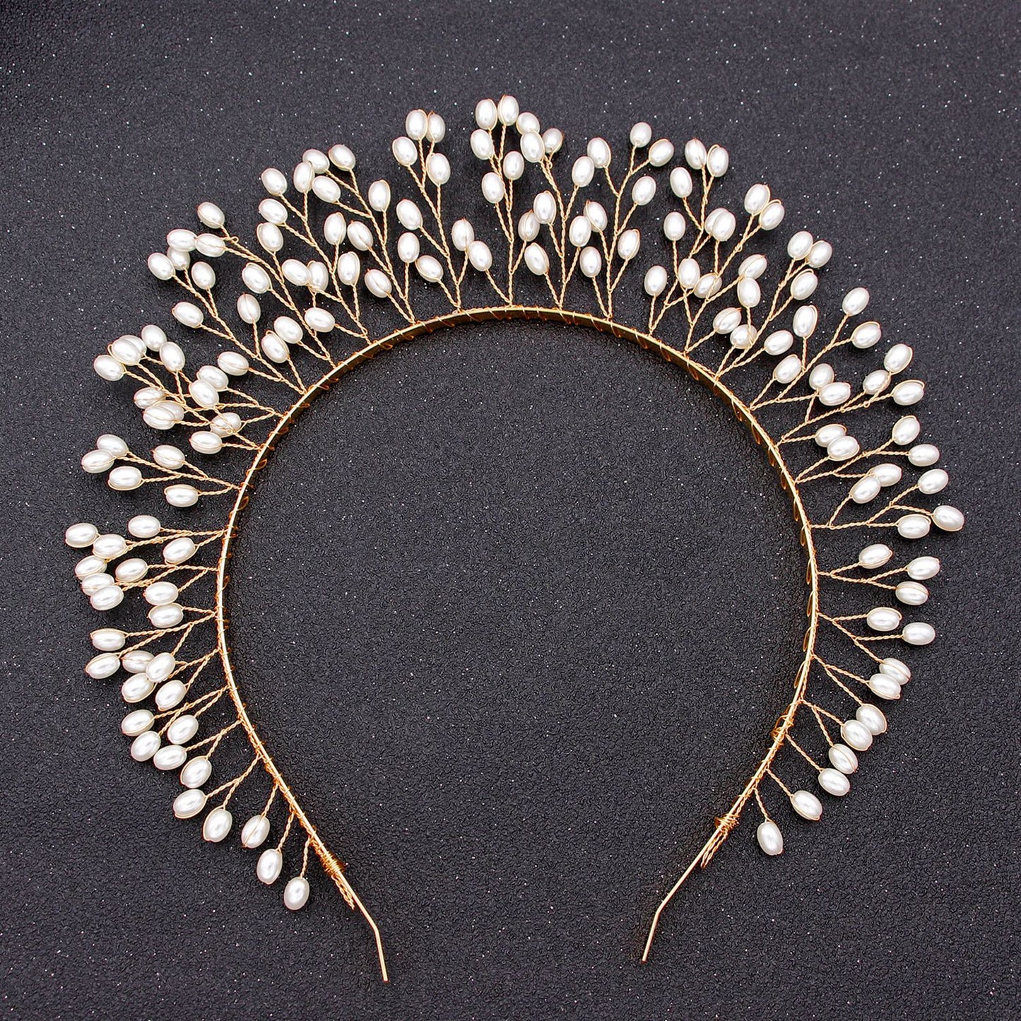 Golden Leaf Alloy Hair Band - Versatile Gold-Plated Headband