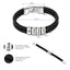 Simple Style Stainless Steel and Leather Braided Letter Bracelet for Men