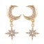 Retro Fashion Pearl Geometric Chain Earrings