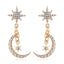 Retro Fashion Pearl Geometric Chain Earrings