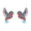 Vintage Bird Tassel Full Diamond Alloy Earrings for Women