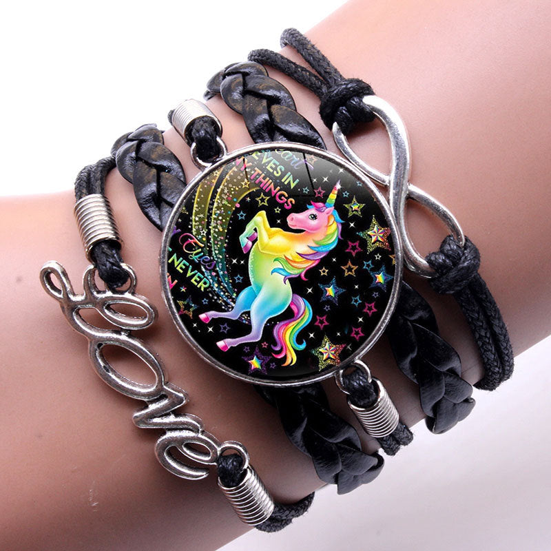 Fashion Alloy Unicorn Infinity Love Women's Bracelet