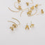 2 Pieces 14k Gold Plated Copper Butterfly Hook Earrings for DIY Jewelry Making