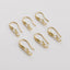 2 Piece Set 14k Gold Plated Copper Zircon Hook Earrings for DIY Jewelry Making