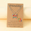 2 Piece Butterfly Alloy Enamel Pendant Necklace Set