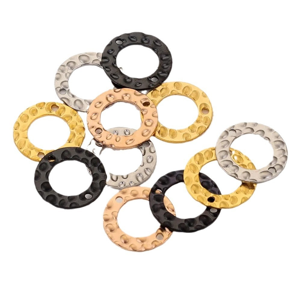 20 PCS Stainless Steel Circle Connector Charms for DIY Jewelry Making