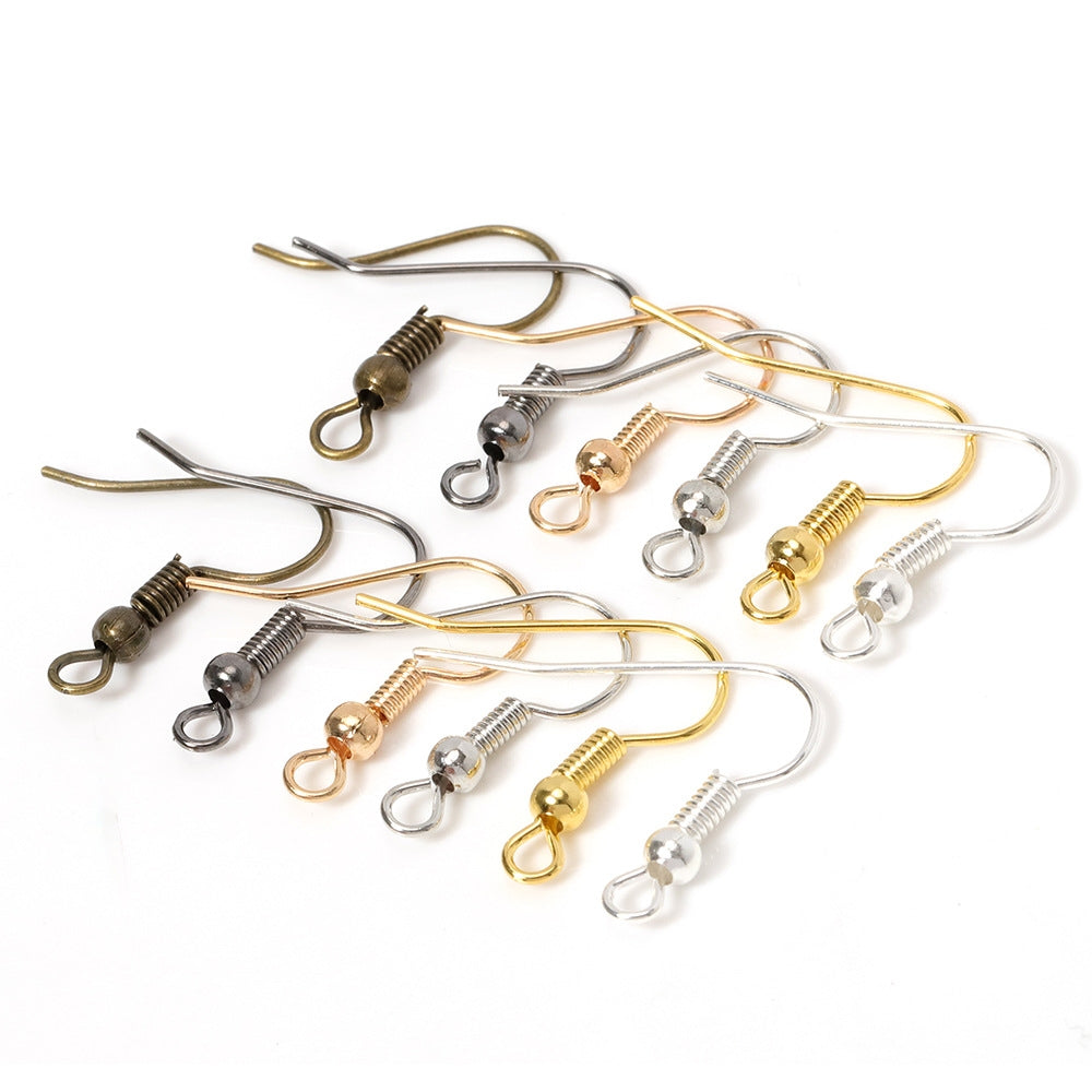 200 Pack 20mm Metal Polished Hook Earring Findings for DIY Jewelry Making