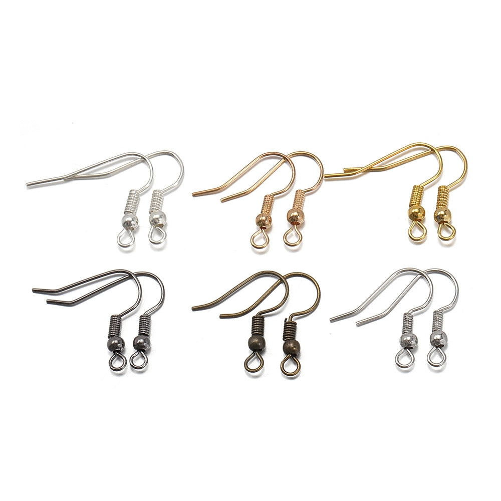 200 Pack 20mm Metal Polished Hook Earring Findings for DIY Jewelry Making