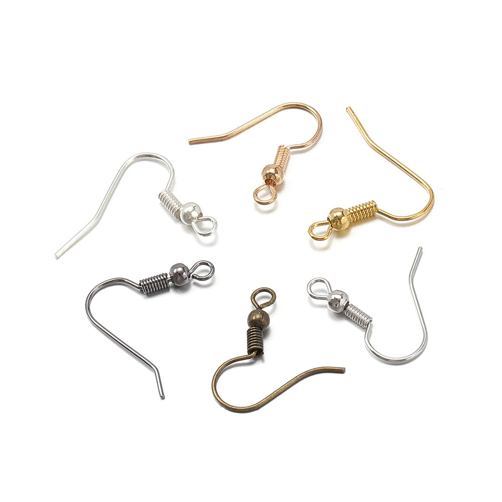 200 Pack 20mm Metal Polished Hook Earring Findings for DIY Jewelry Making