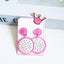 Cute Cactus Rabbit Ice Cream Acrylic Clip-On Earrings for Girls