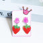 Cute Cactus Rabbit Ice Cream Acrylic Clip-On Earrings for Girls