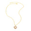 201 Stainless Steel 18K Gold Plated Heart Zircon Pendant Necklace