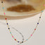 201 Stainless Steel Roman Style Enamel Geometric Necklace with Bohemian Colorful Drip Oil Chain Layered Accessory