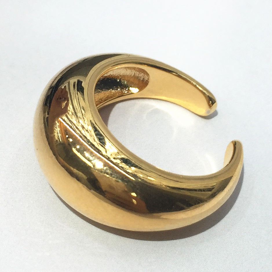 18K Gold Plated Retro Open Arc Ring for Women and Men