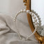 Women's Elegant Pearl and Diamond Flower Bow Hairband