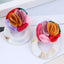 Fashion Wild Rose Concise Circle Acrylic Earrings For Women Wholesale