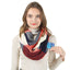 Women's Classic Color Block Imitation Cashmere Scarf with Pocket Zipper