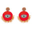 Long Tassel Ladies Handmade Rice Beads Creative Devil Eyes Bohemian Earrings Wholesale