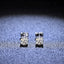 Simple Rhombus Sterling Silver Moissanite Zircon Stud Earrings