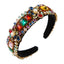 European Retro Baroque Colorful Rhinestone Teardrop Headband for Women