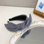 Velvet Bow Rabbit Ears Wide-Brimmed Suede Headband