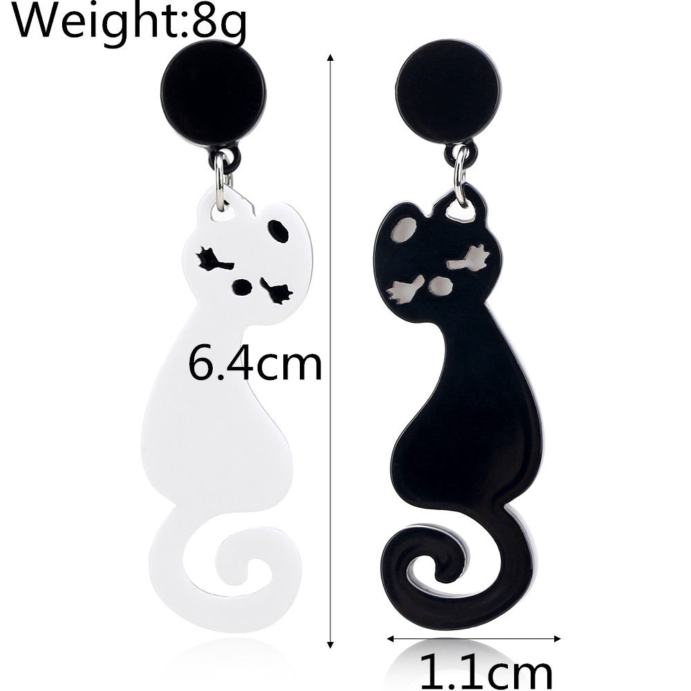 Exaggerated Acrylic Parrot Cat Avocado Tape Egg Match Jellyfish Blade Cigarette Butt Flamingo Earrings