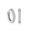 DIY Zircon Ear Clip & Single Row Diamond Hoop Earrings - Silver Jewelry