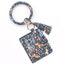 Fashion Snakeskin PU Leather Tassel Keychain Bracelet Wallet