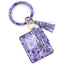 Fashion Snakeskin PU Leather Tassel Keychain Bracelet Wallet