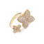 Four-Leaf Clover Adjustable Open Ring for Women - Fashion Wedding Party Jewelry