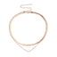 Geometric Alloy Layered Women's Statement Necklace