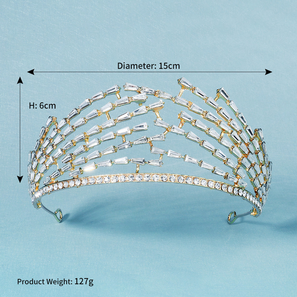 Alloy Rhinestone Baroque Bridal Crown Headband