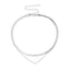 Geometric Alloy Layered Women's Statement Necklace