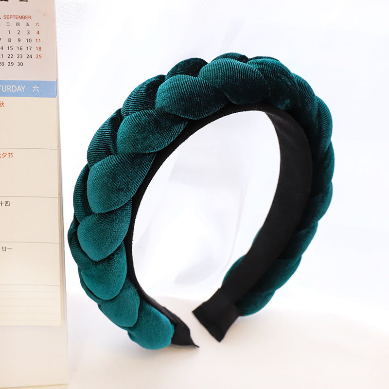 Elegant Solid Color Braided Cloth Hairband