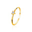 Minimalist Heart-Shaped Zircon Inlay Love Ring for Couples