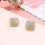 Retro Square Acrylic Earrings with 925 Silver Needle - Colorful Morandi Style Studs for Women