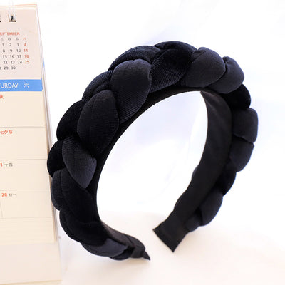 Elegant Solid Color Braided Cloth Hairband