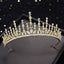 Women's Geometric Crystal Alloy Crown Tiara - Bridal Wedding Headpiece, Princess Birthday Hair Accessory