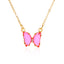 Elegant Crystal Butterfly Pendant Necklace for Women