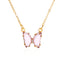 Elegant Crystal Butterfly Pendant Necklace for Women