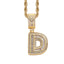 Simple Style Hip Hop Zircon Letter Pendant Necklace