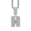 Simple Style Hip Hop Zircon Letter Pendant Necklace