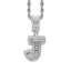 Simple Style Hip Hop Zircon Letter Pendant Necklace